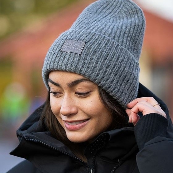 NWT MSCH Moss Copenhagen Wool Blended Kara Badge Beanie / Winter Hats - Picture 1 of 9